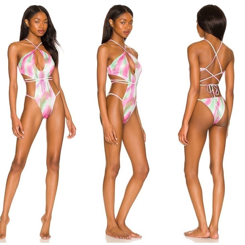 Lovers and Friends Like You Do One Piece in Pink Melon Skies